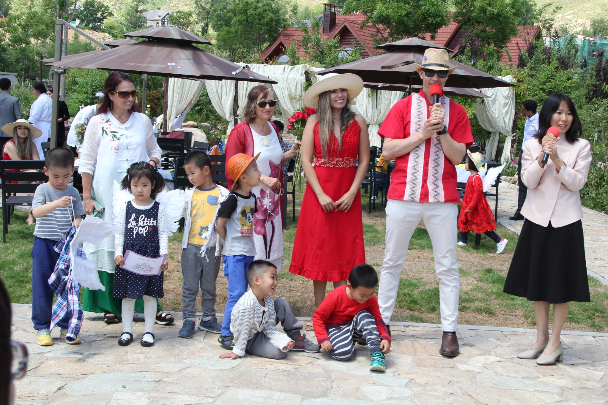 Families gathered at a Family Friends event, participating in activities and building community